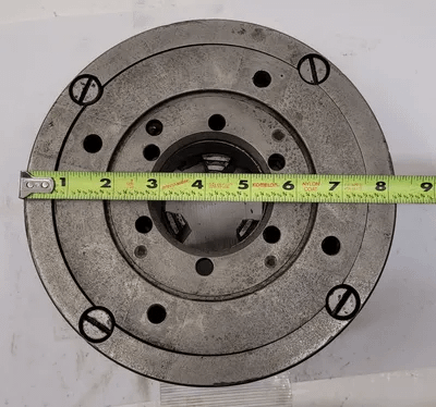 CUSHMAN 8" 3-JAW LATHE CHUCK WITH 2-1/2" CENTER HOLE - MACHINING TOOLING & PARTS