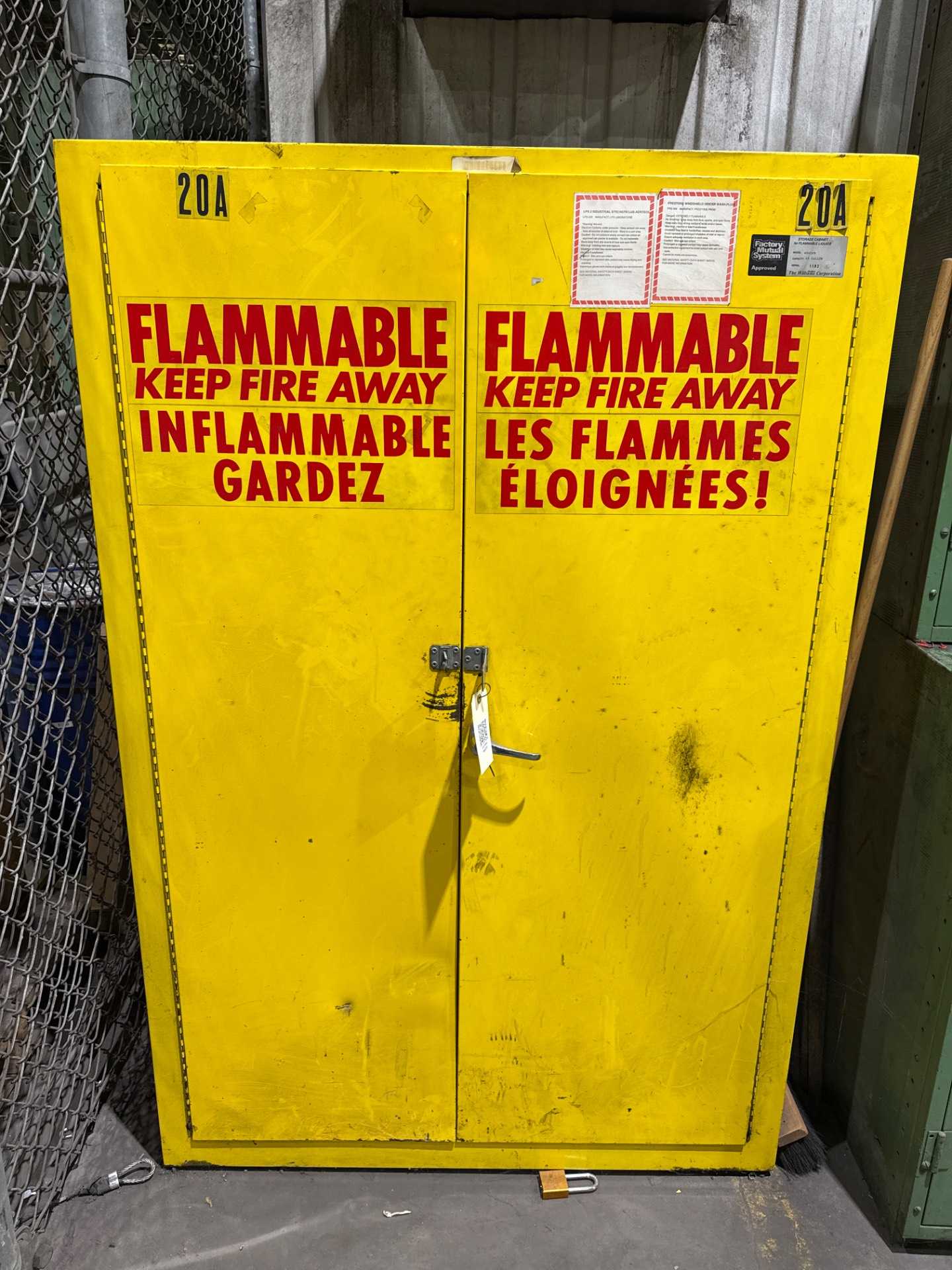 The Williams Brothers Corporation WB45FM Flammable Storage Cabinet 45 GAL Capacity - FLAME PROOF STORAGE CABINET