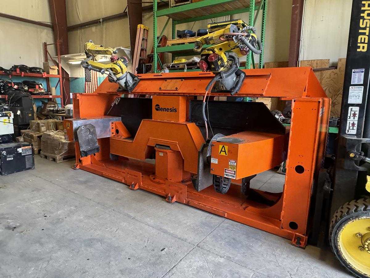 2012 GENESIS SYSTEM 3X WELDING CELL, 2 FANUC ARC MATE 100IC ROBOTS, 10KG PAYLOAD, 1420MM REACH - WELDING EQUIPMENT