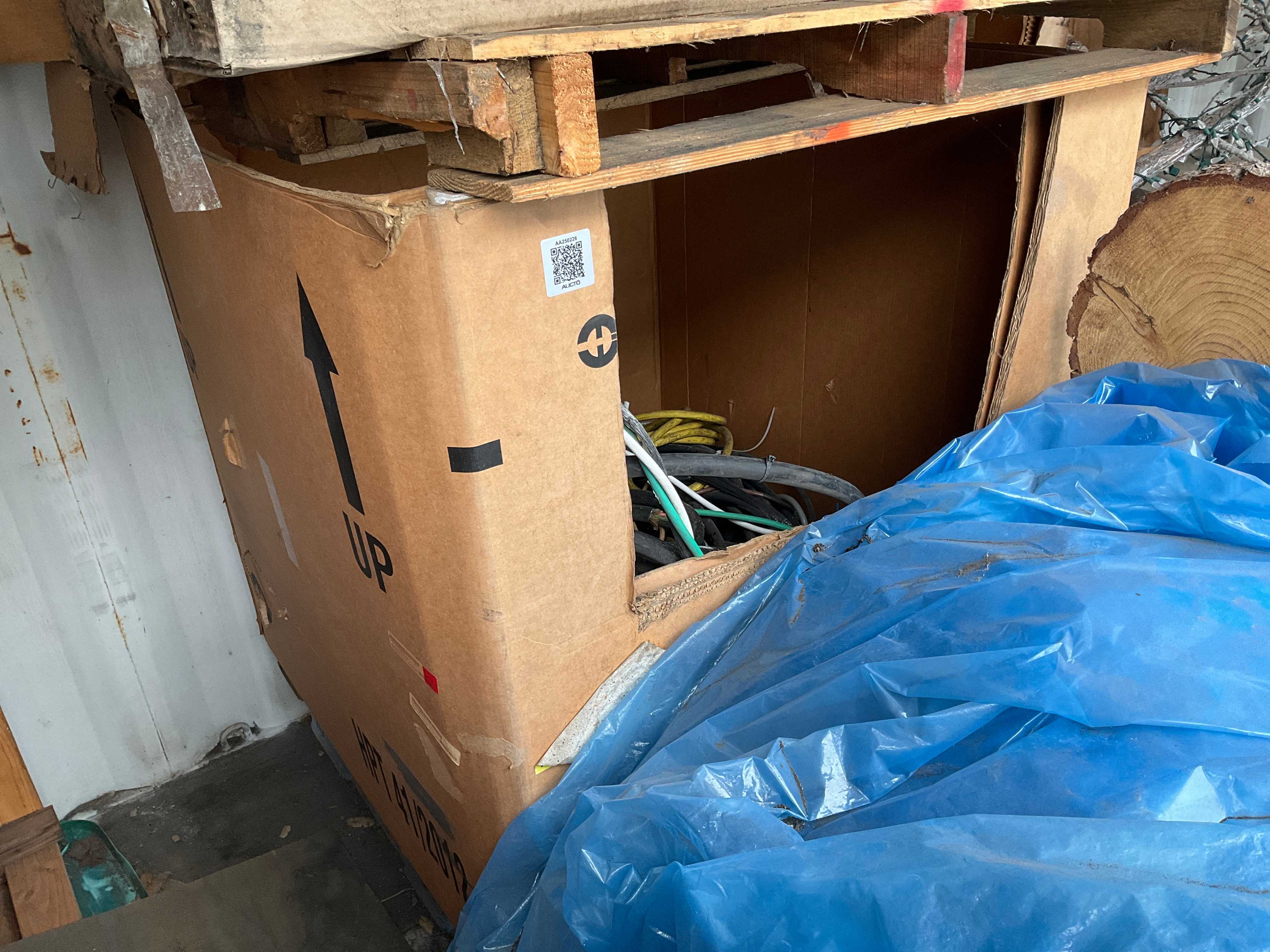 CARBOARD BOX OF CABLES - 