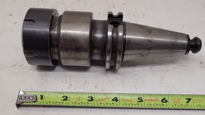 PARLEC C40-40ER412 CAT40 COLLET CHUCK (4.0" GAGE LENGTH, 6.75” OAL, 2.5” BODY DIA) - MACHINE TOOLING