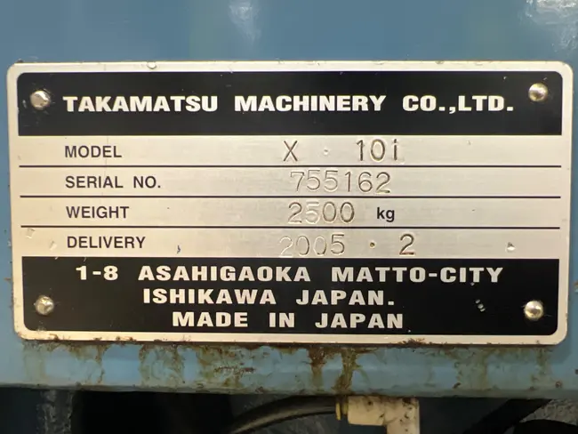 2005 TAKAMATSU X-10I CNC LATHE - undefined