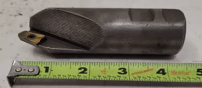 SINGLE FLUTE 45-DEGREE INDEXABLE CHAMFER TOOL, 1-1/4" SHANK, OAL 4.5" - MACHINE TOOLING