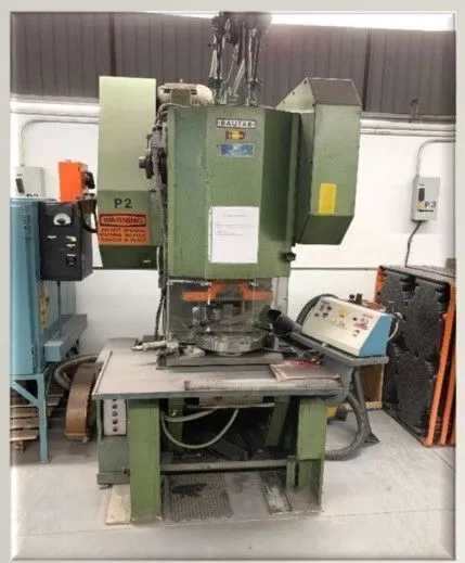 BAUTAR OBI PUNCH PRESS, C-FRAME, FLYWHEEL DRIVE, FOOT PEDAL, SINGLE-STROKE, ADJ RAM, 4000 LB - PUNCHING MACHINES