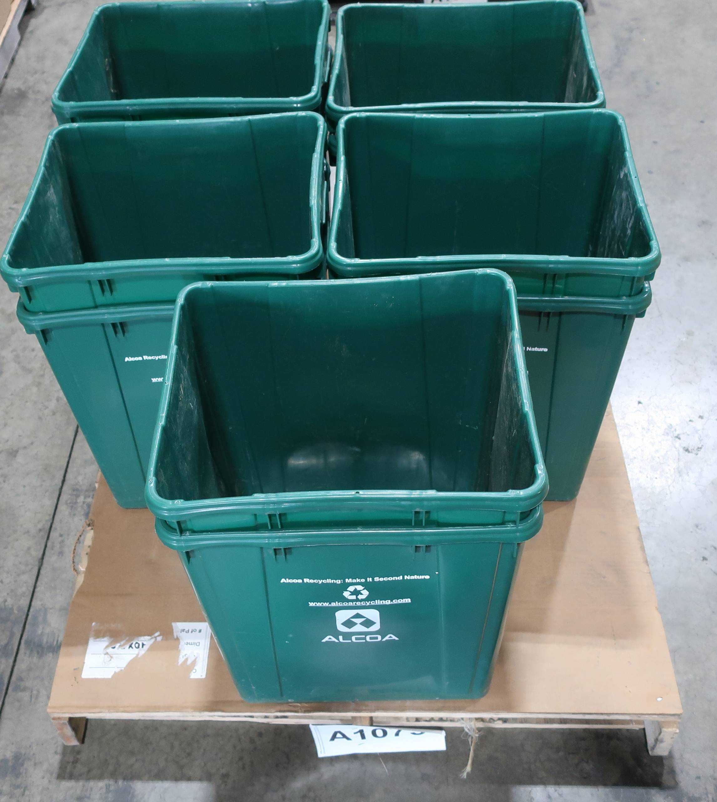 LOT OF 10 ALCOA RECYCLING CONTAINERS - STORAGE BINS