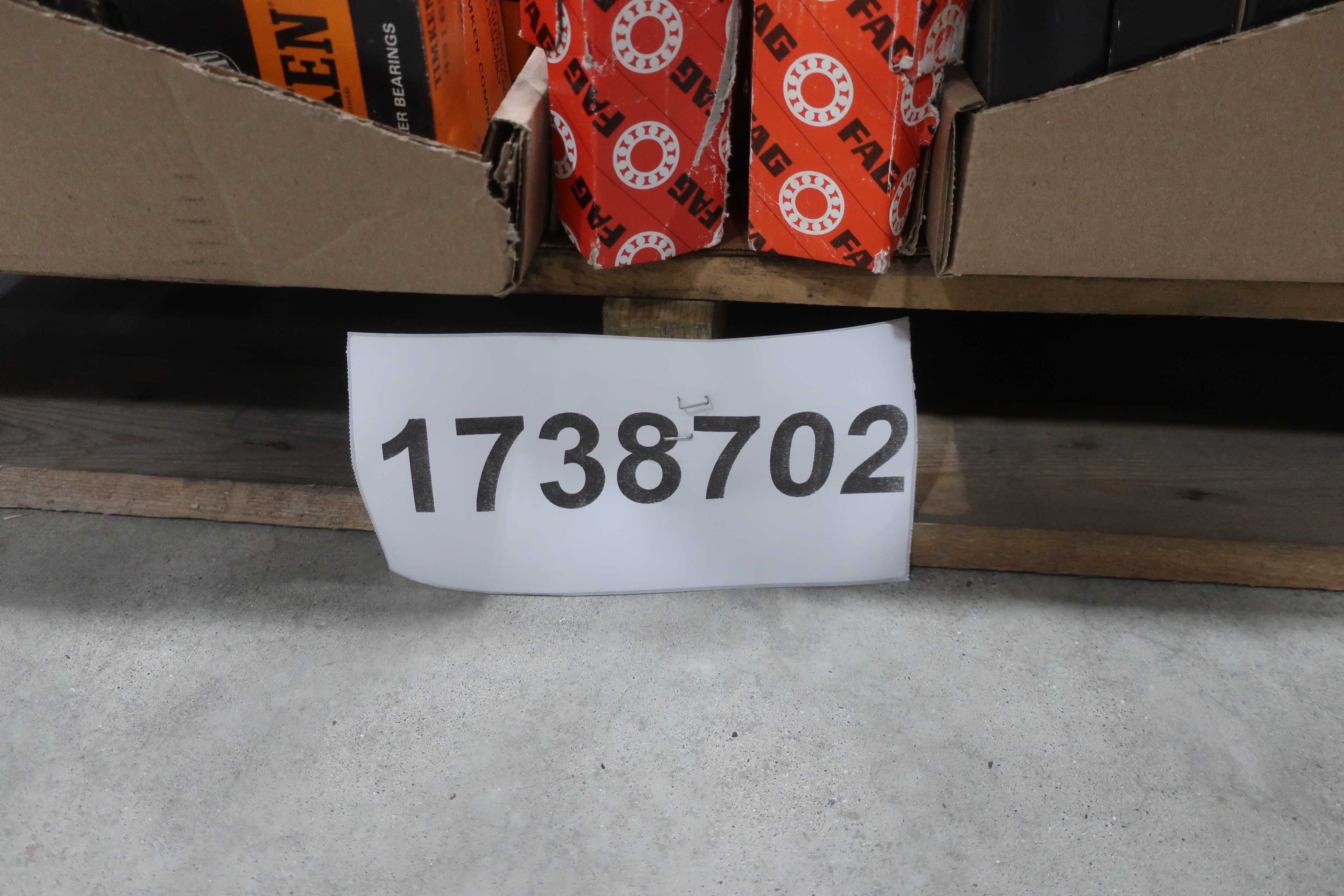 SKU 1738702 - PALLET OF ASSORTED BEARINGS, TIMKEN, FAG, SKF, RHP, NSK, NTN, RBC - BEARINGS