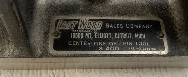 THE LAST WORD RADIUS ANGLE DRESSER, TOOLING, 3.400 INCH CENTERLINE HEIGHT - MACHINE TOOLING