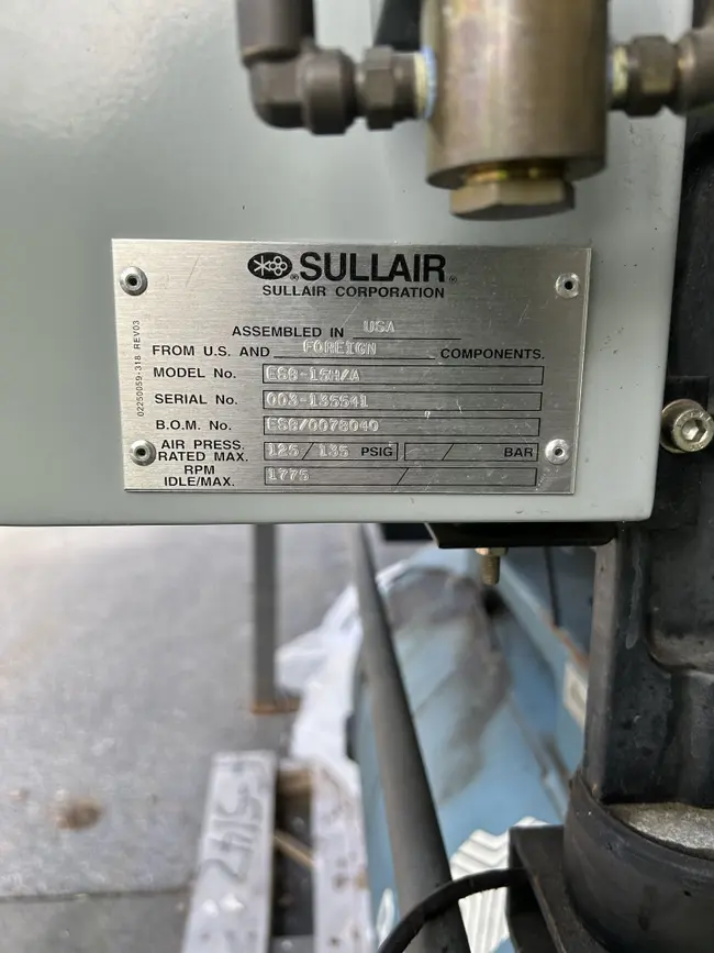 1993 SULLAIR ES8-15H/A STATIONARY AIR COMPRESSOR - undefined