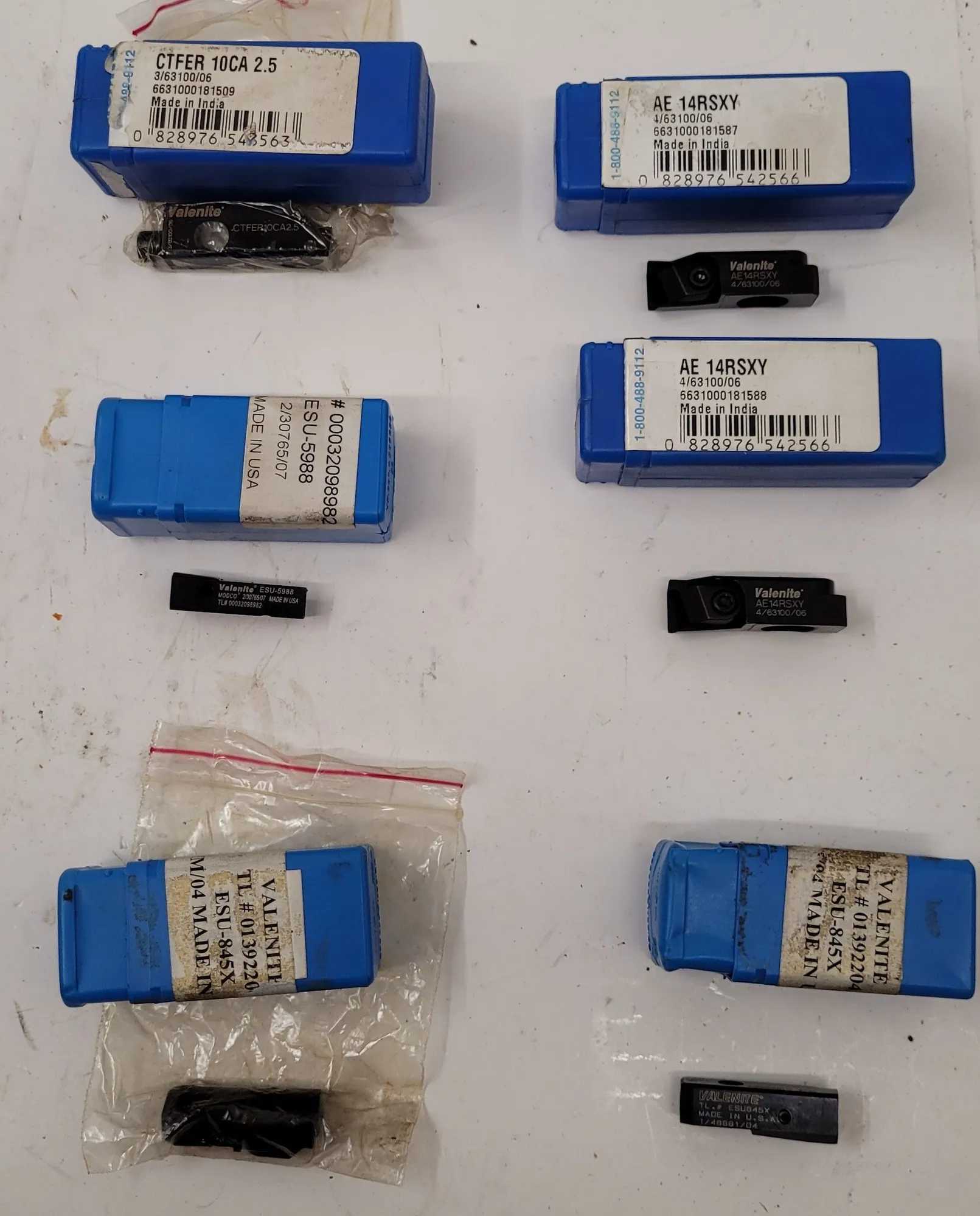 WALTER VALENITE INDEXABLE TOOL HOLDER INSERT CARTRIDGE SET OF 6 - MACHINE TOOLING