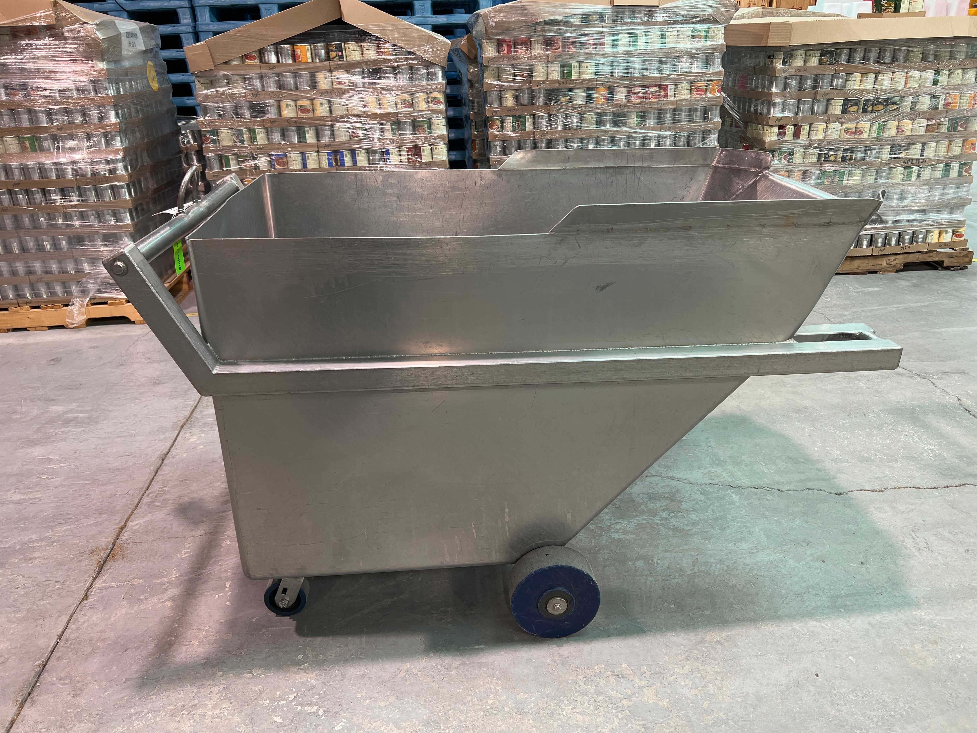 Stainless Steel Dump Cart Hopper - ROLLING CARTS
