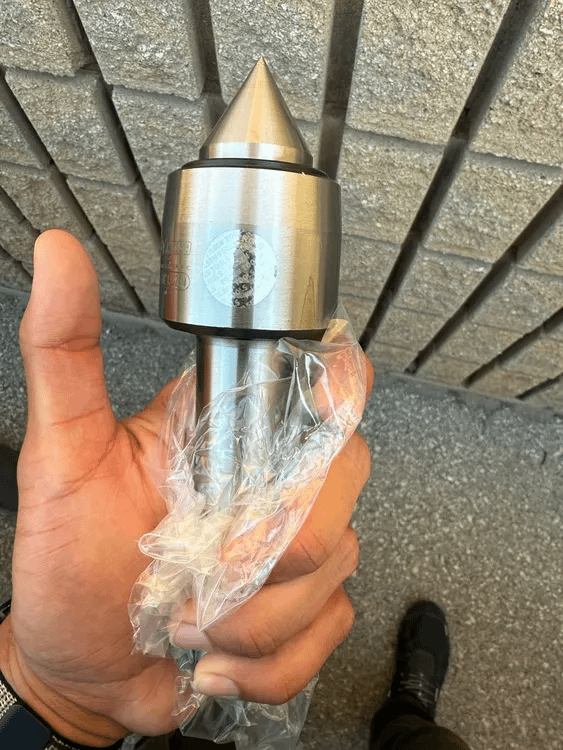 SKODA 4-CSN243324M HEAVY DUTY LIVE CENTRE, MT4, 60°, 2860 LB LOAD, 6000 RPM, 5 LB - MACHINE TOOLING