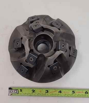 INGERSOLL SN1N-02 030D5R10 45 DEGREE CUTTER, COOLANT THROUGH, 6 FLUTES, 5" DIAMETER - MACHINE TOOLING