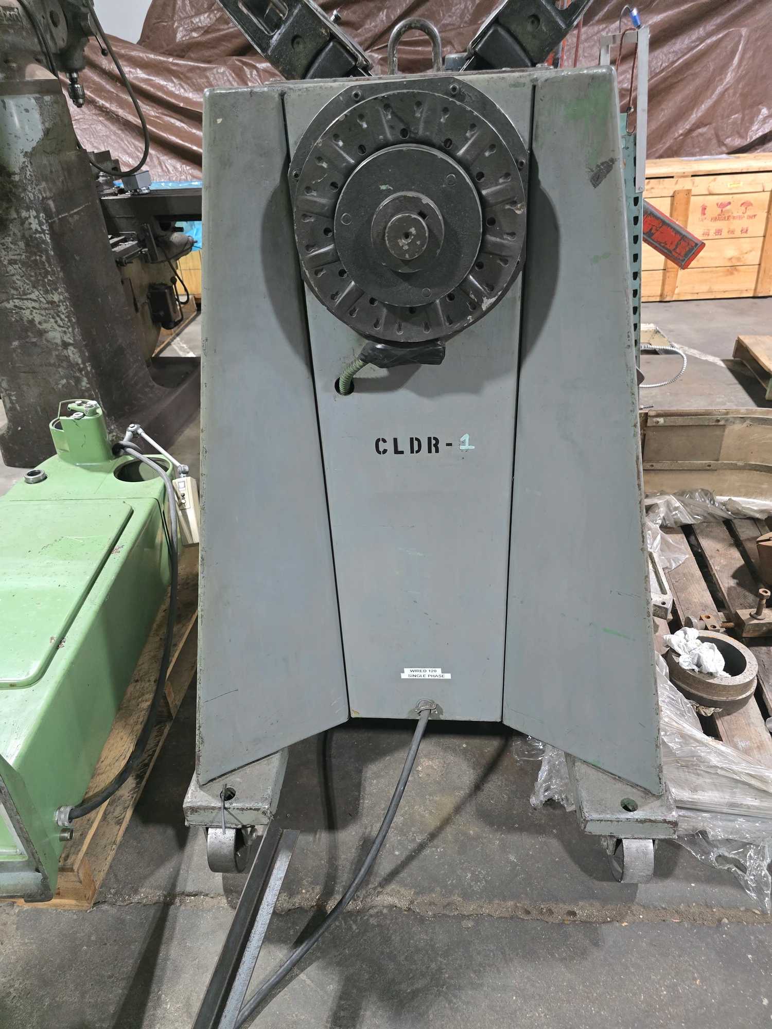 FJ LITTELL 20-12 COIL REEL DISPENSER, 2000 LBS CAP, 16" ID, 20" MAX D, 18" W, 120V - COIL STOCK REELS