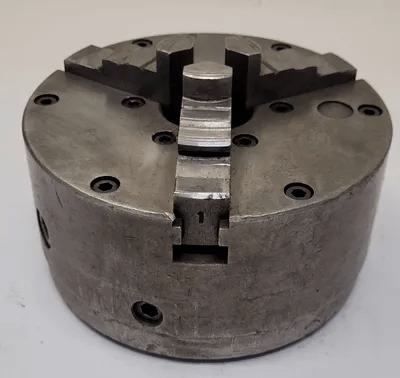 BUCK 6 INCH - 3 JAW CHUCK W/ BUCK TOOL T950 BACK PLATE - MACHINE TOOLING