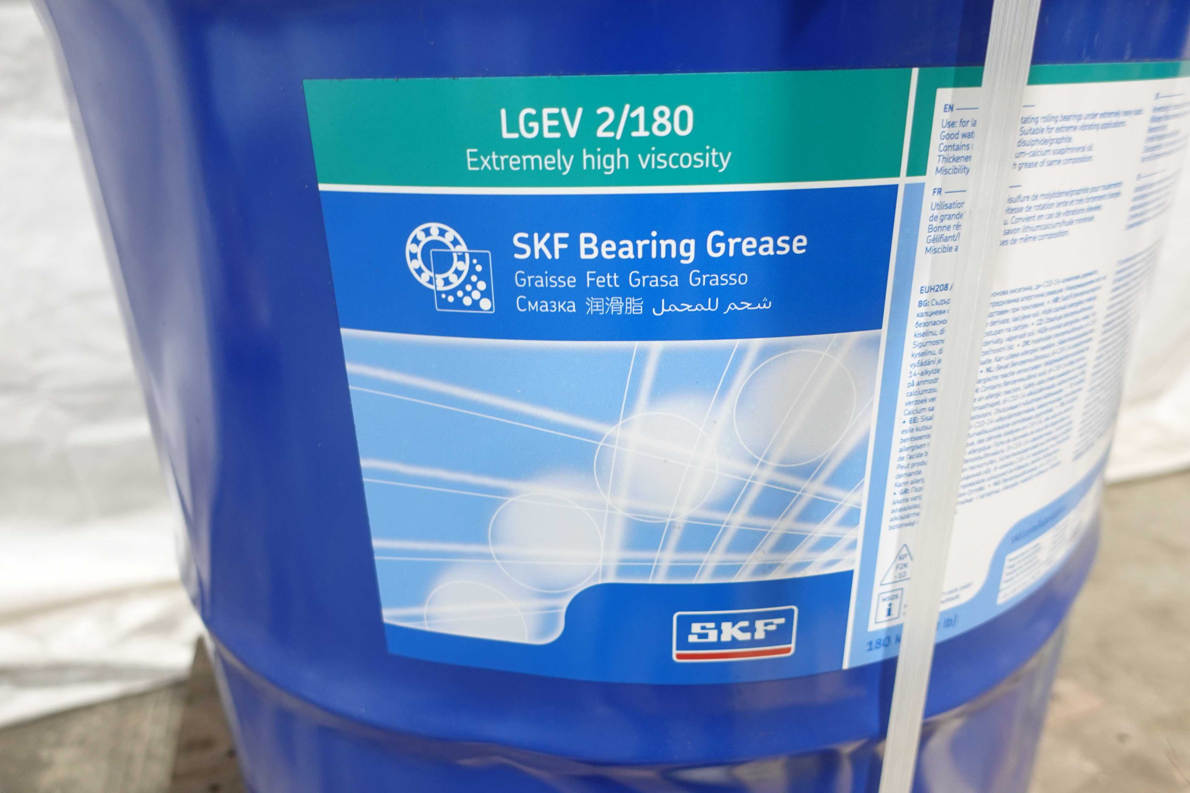 SEALED 55 GALLON DRUM OF SKF LGEV 2/180 EXTREMLY HIGH VISCOSITY BEARING GREASE - MISCELLANEOUS