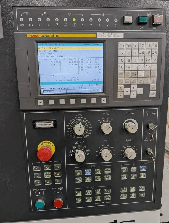 2014 FEELER FTC-150 CNC TURNING CENTER FANUC 0I-TD 6IN CHUCK 6000RPM 10-ST TURRET - HORIZONTAL MACHINING CENTERS