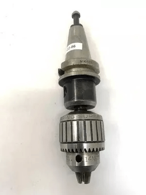 JACOBS 14N BALL BEARING SUPER CHUCK WITH NIKKEN BT40 HOLDER, 1/2" CAPACITY - MACHINE TOOLING