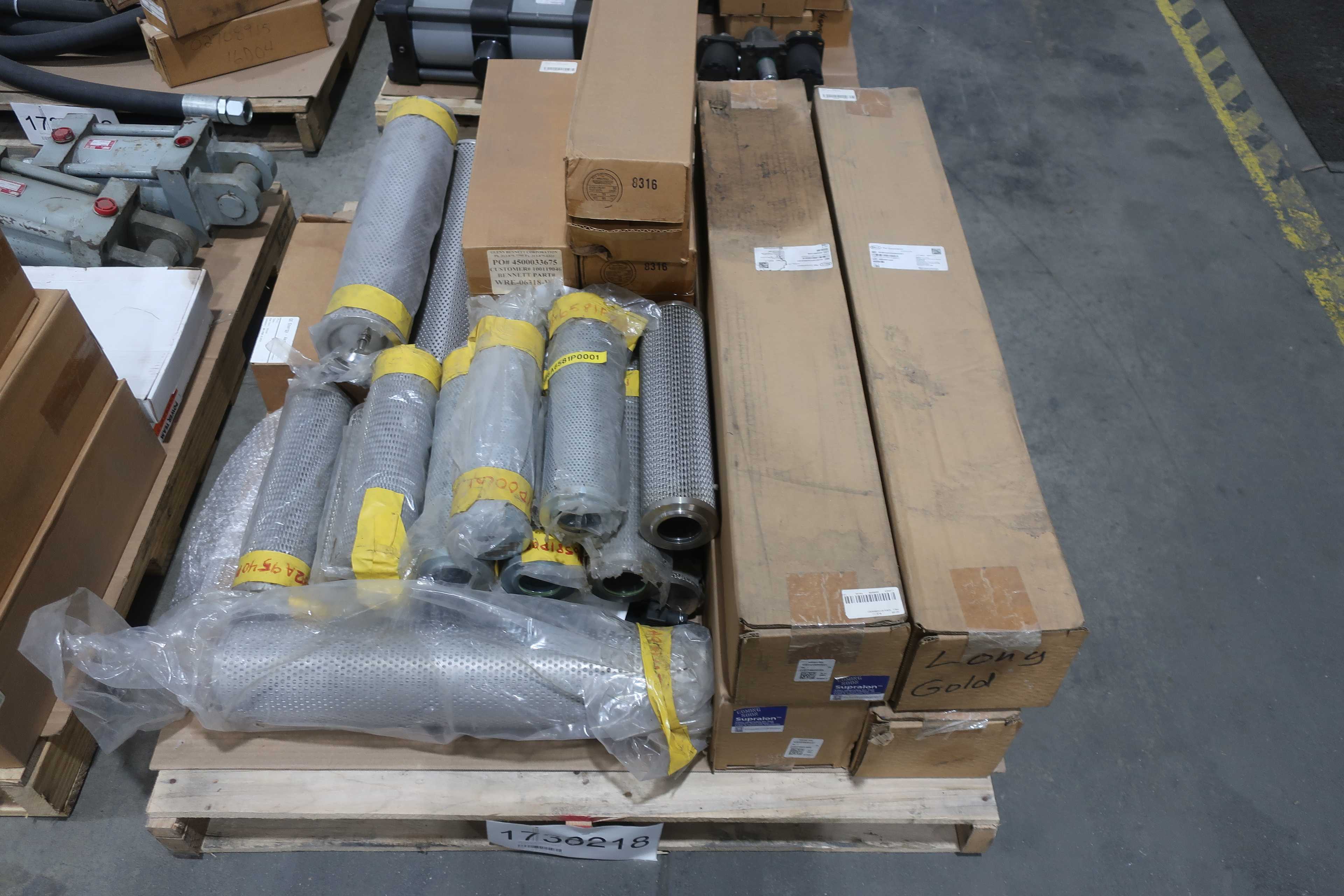 SKU 1738218 - 4 PALLETS OF ASSORTED HYDRAULIC - HYDRAULIC PARTS