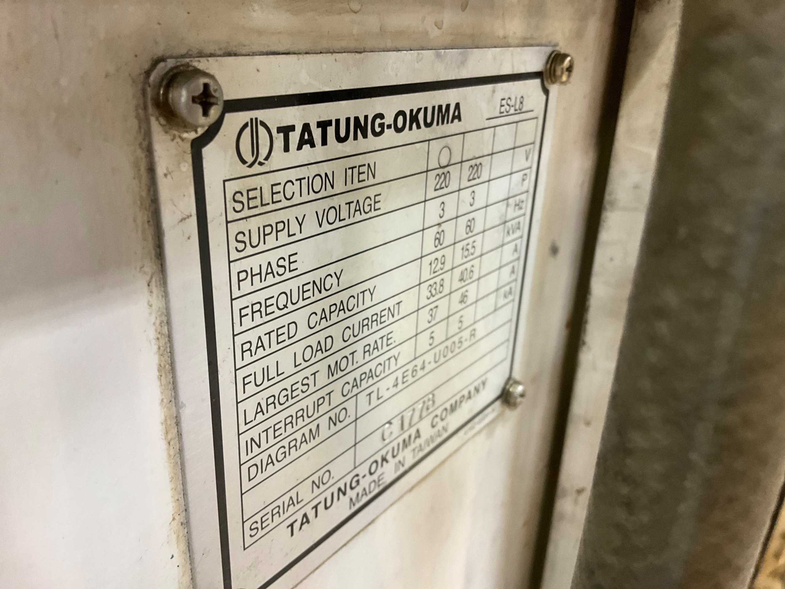 OKUMA ES-L8 CNC LATHE - CNC LATHES