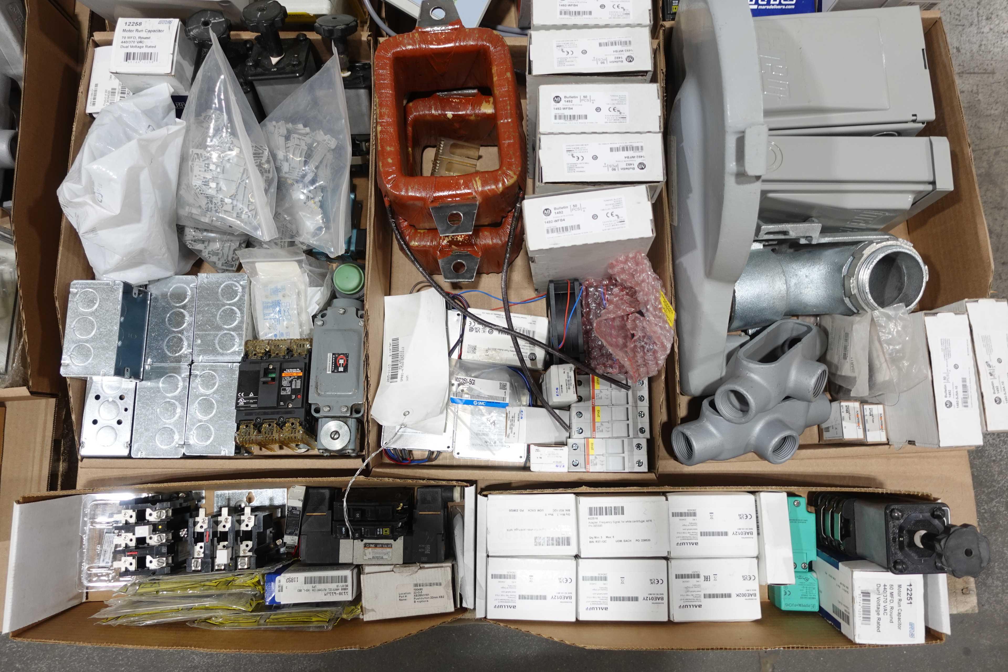 SKU 1734441 - 4 PALLETS OF ASSORTED ELECTRICAL COMPONENTS - ELECTRICAL COMPONENTS