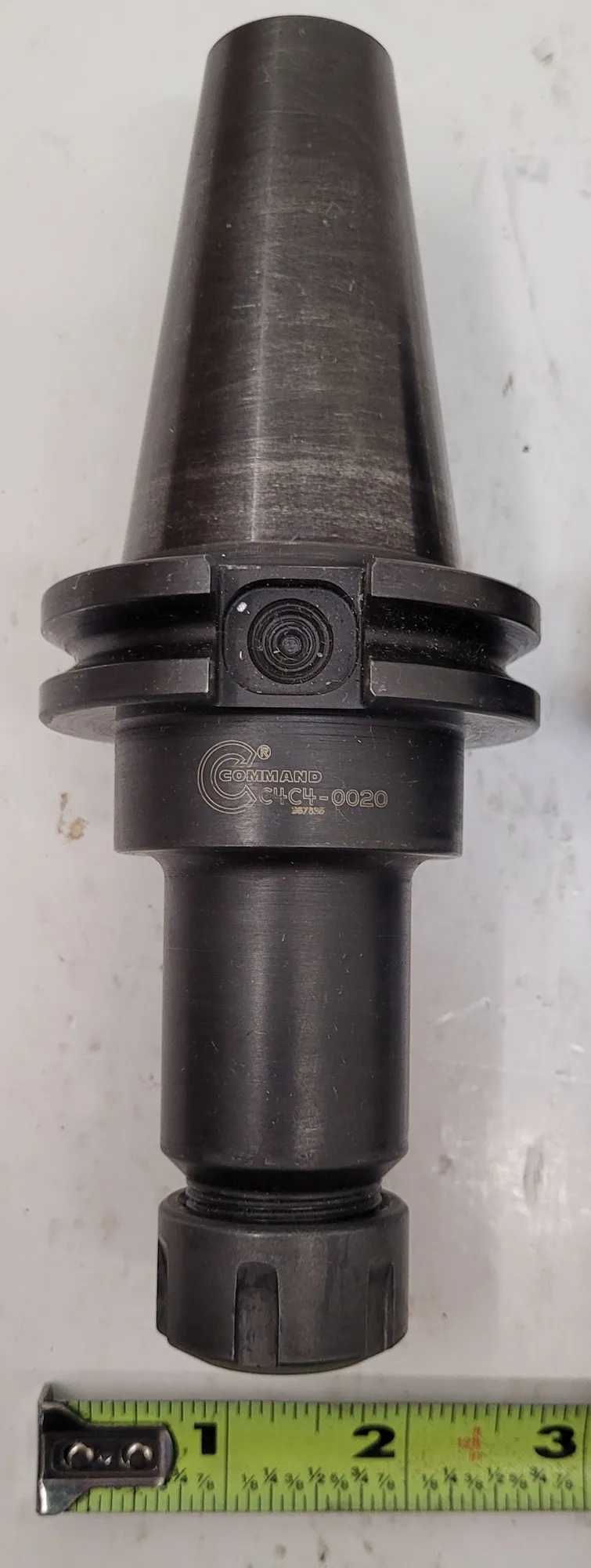 COMMAND C4-C4-0020 CAT-40 ER-20 COLLET CHUCKS 4" PRO, STEEL, COOLANT THROUGH, SET OF 3 - MACHINE TOOLING