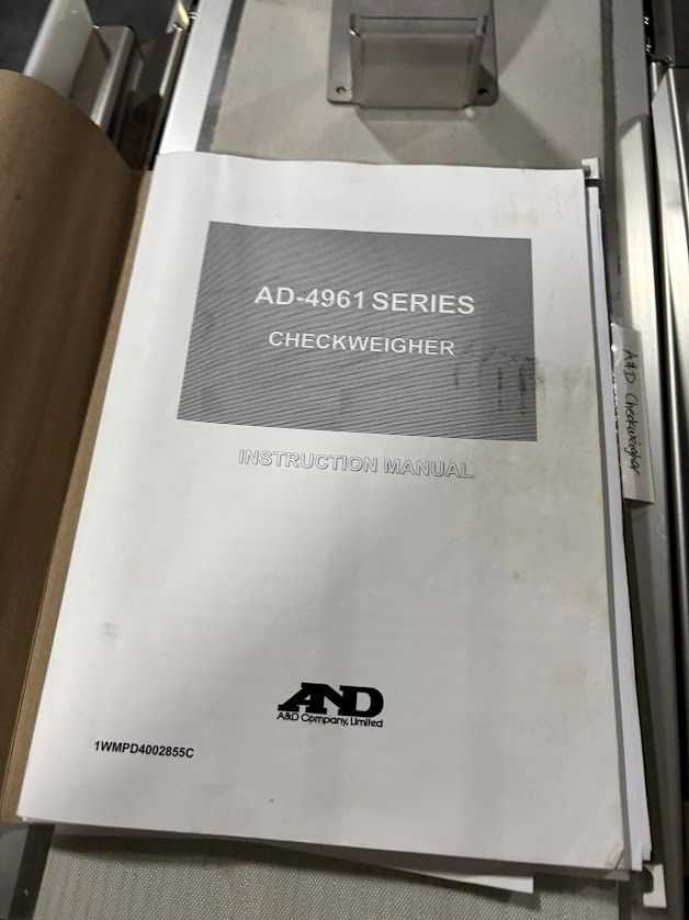 A&D COMPANY AD-4961-2KD-2035 CHECK WEIGHER - CHECKWEIGHERS