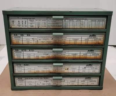 SUNNEN STONE COLLECTION KIT CABINET - 5 DRAWER - MACHINE TOOLING