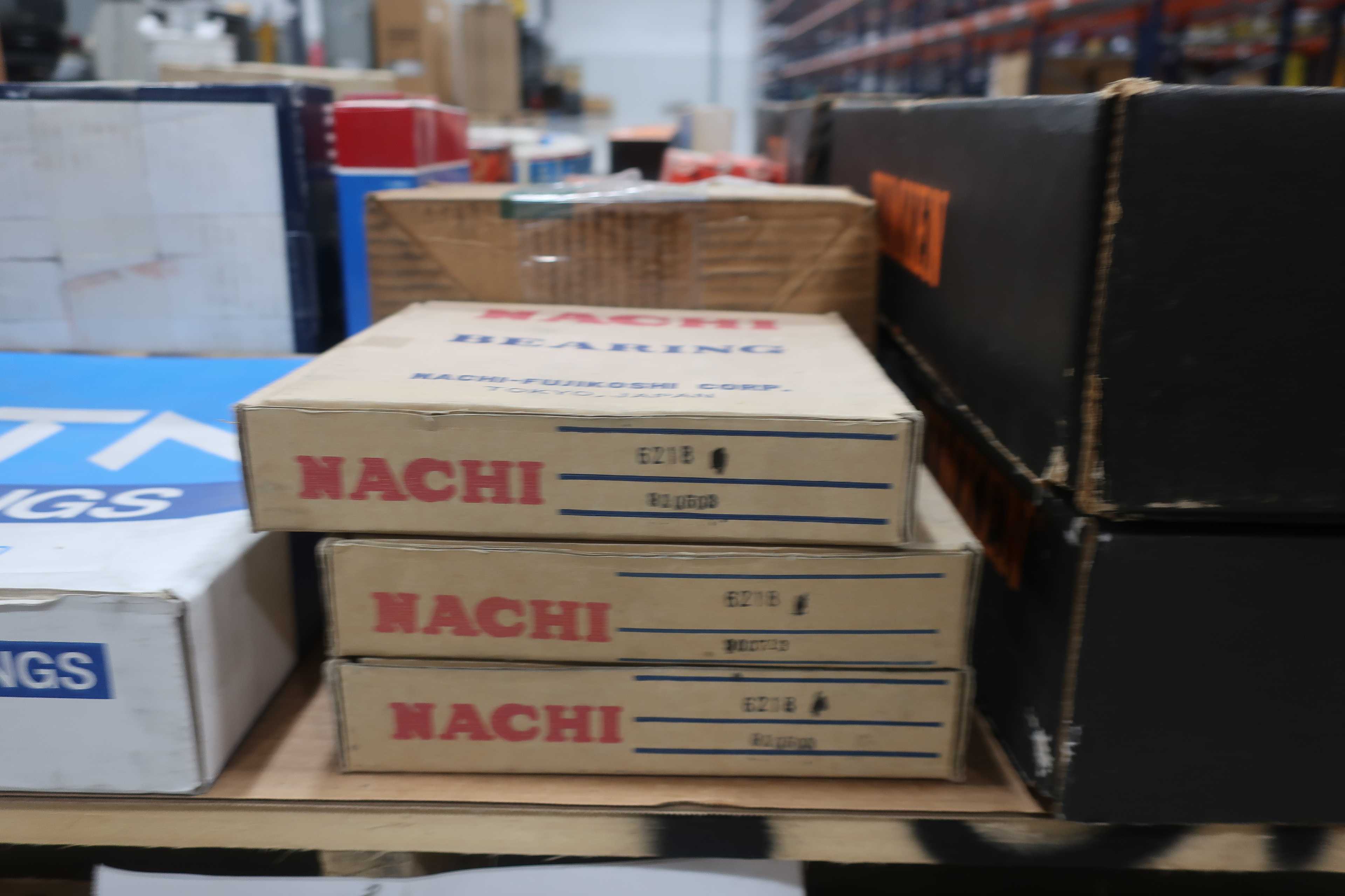 SKU 1738711 - PALLET OF ASSORTED BEARINGS, NTN, SKF, NACHI, TIMKEN, FAG, RHP, INA - BEARINGS