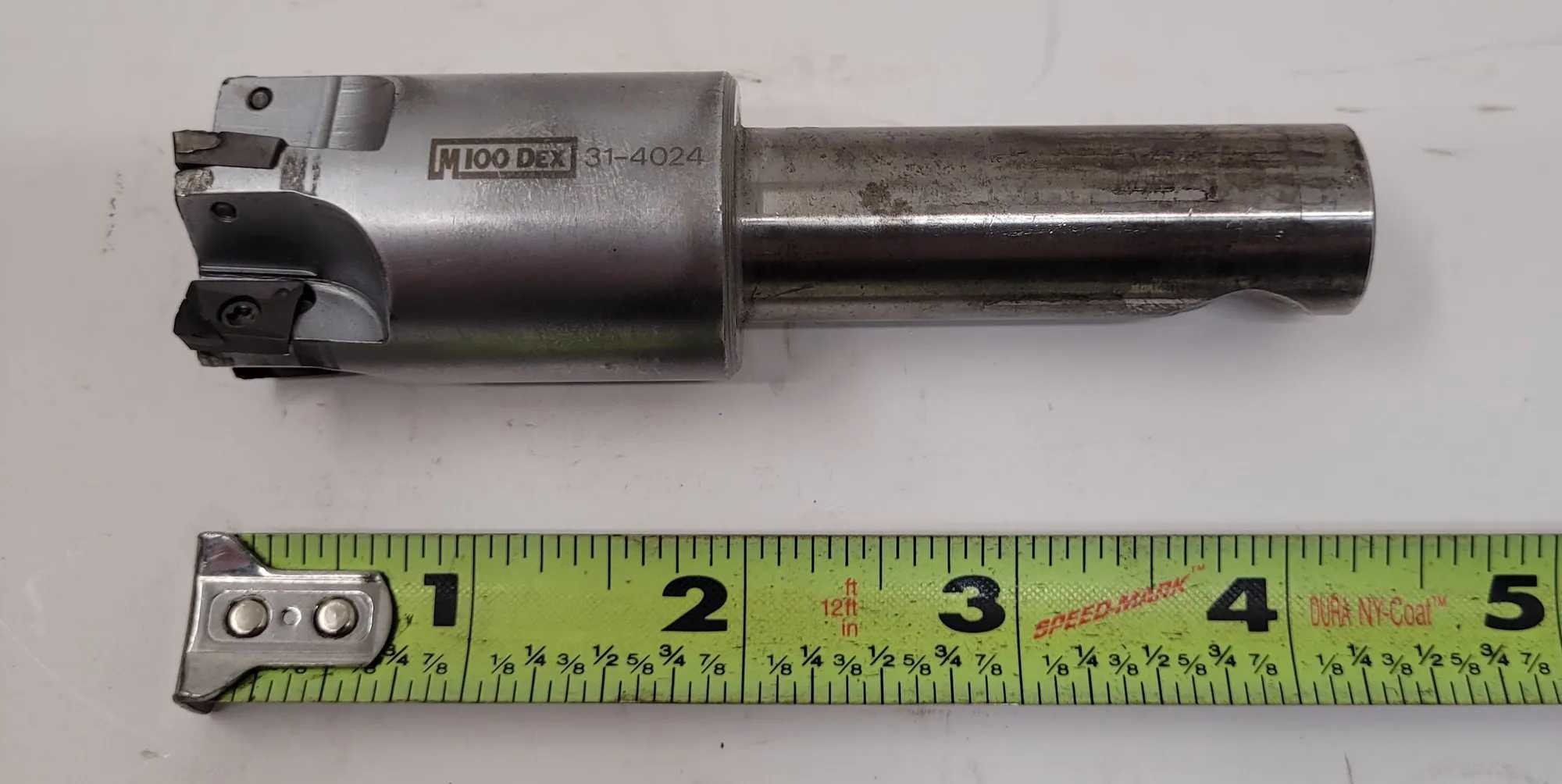 MICRO 100 INDEXABLE SQUARE SHOULDER END MILL 31-4024, 1-1/4" CUTTING DIA. - MACHINE TOOLING
