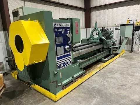 2001 KINGSTON CHK-3000 CNC LATHE, 30IN SWING, 120IN BETWEEN CENTERS, 12.25IN BORE, 40 HP POWER - CNC LATHES