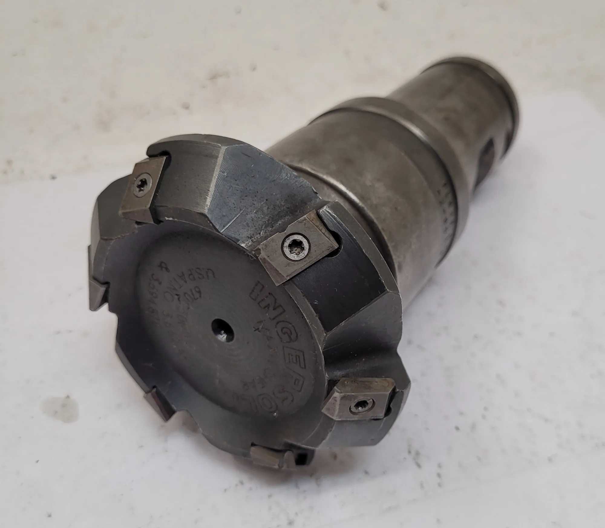 PUTNAM PLR38 END MILL ADAPTER W/ INGERSOL MAX-1-SHEAR 4" FACE MILL, 1.25 X 2", 6.5" OAL - MACHINE TOOLING