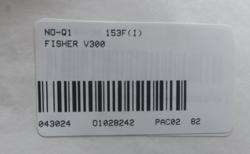 SKU 1028242 - FISHER V300 1052 3610J VEE-BALL PNEUMATIC STAINLESS FLANGED CONTROL VALVE 3IN - CONTROL VALVE