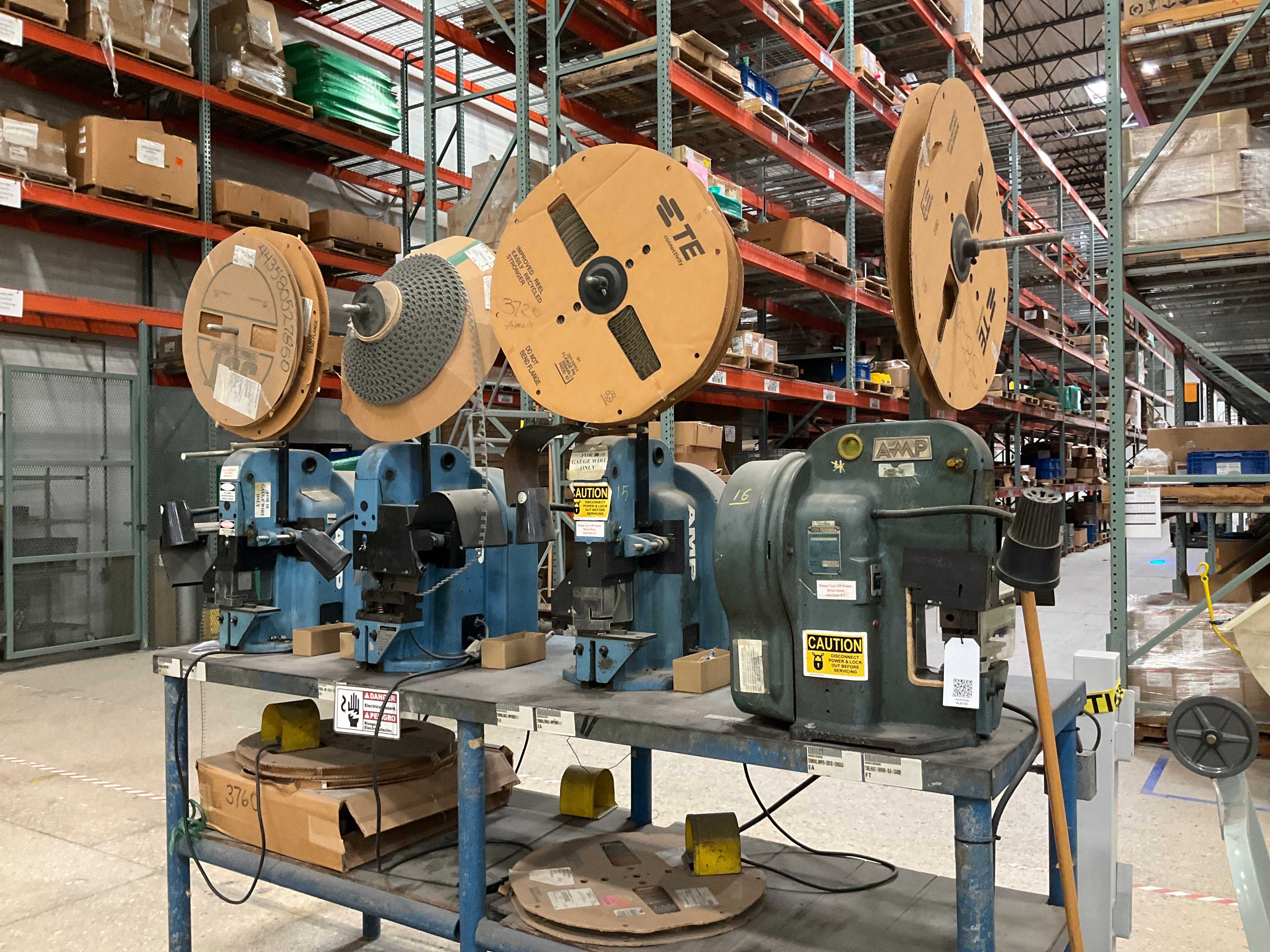 BULK QTY OF CRIMPING MACHINES - WIRE MANUFACTURING EQUIPMENT
