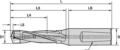 KENNAMETAL KSEM260R3WN32M INDEXABLE DRILL (1.0236IN DIA, 3.0709IN MAX DEPTH) - MACHINE TOOLING