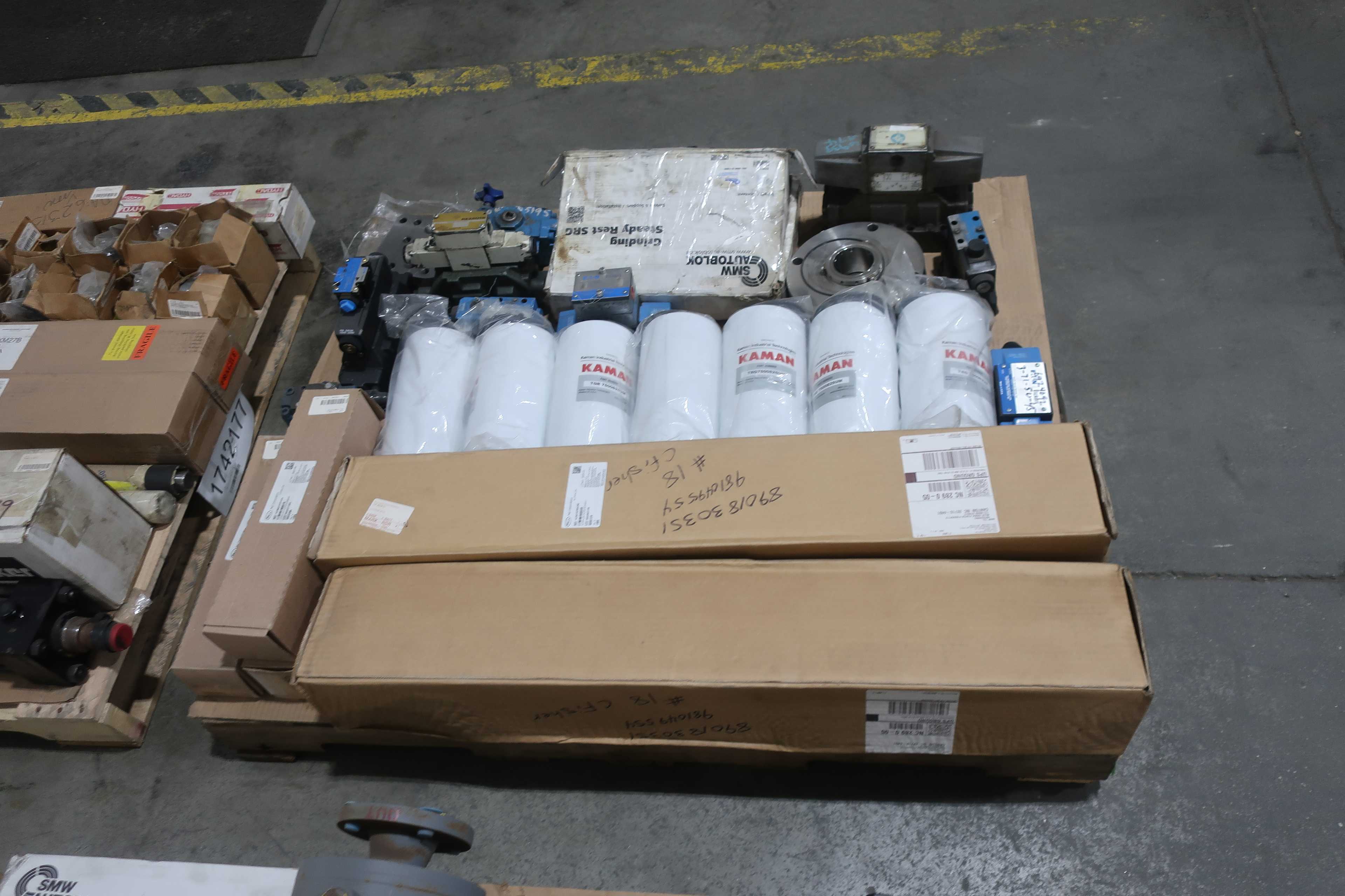 SKU 1742177 - 4 PALLETS OF ASSORTED HYDRAULIC REPLACEMENT PARTS - HYDRAULIC PARTS