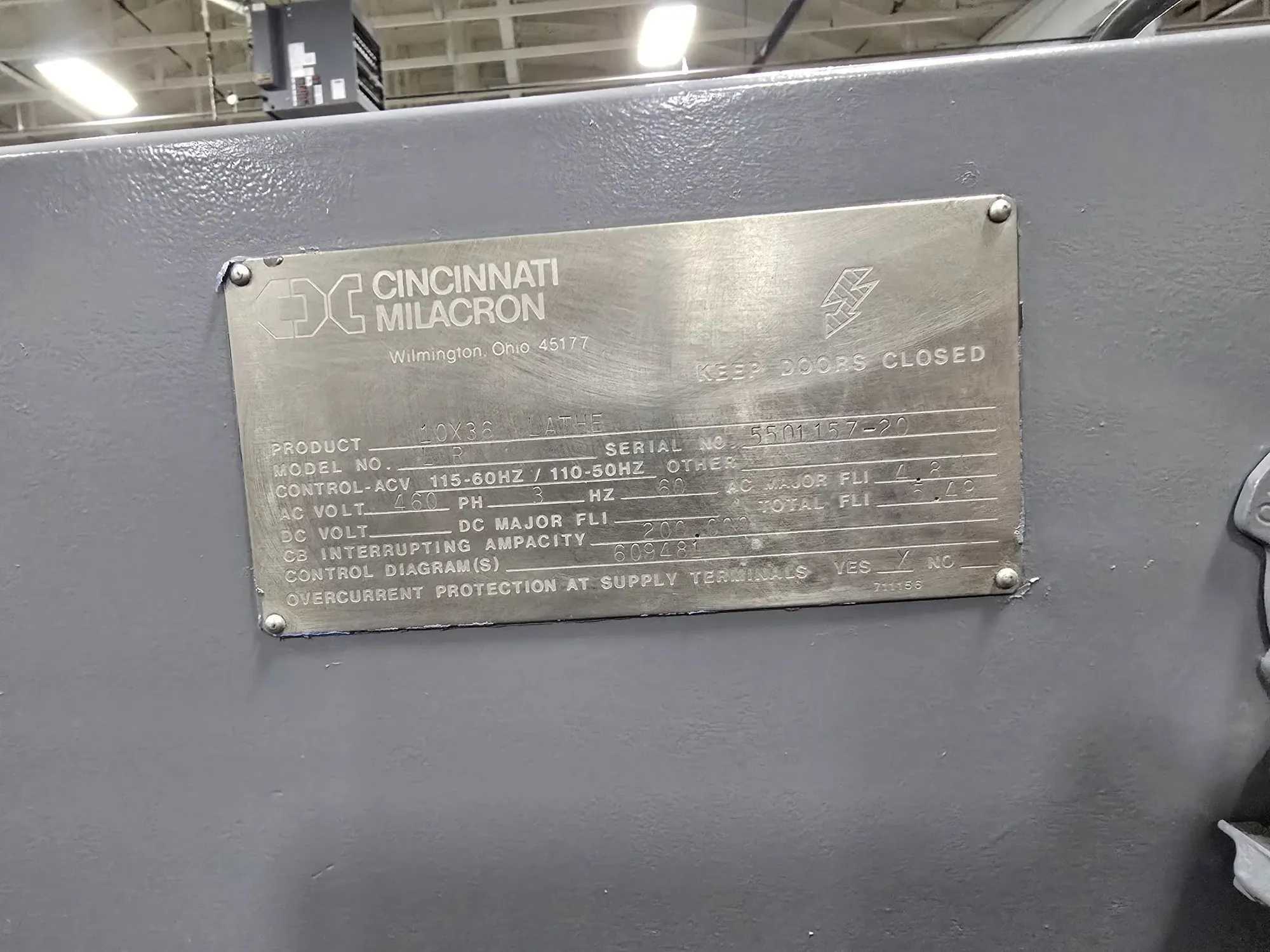 CINCINNATI HYDRASHIFT ENGINE LATHE 10X36 3HP 35-1200 RPM - MANUAL LATHES