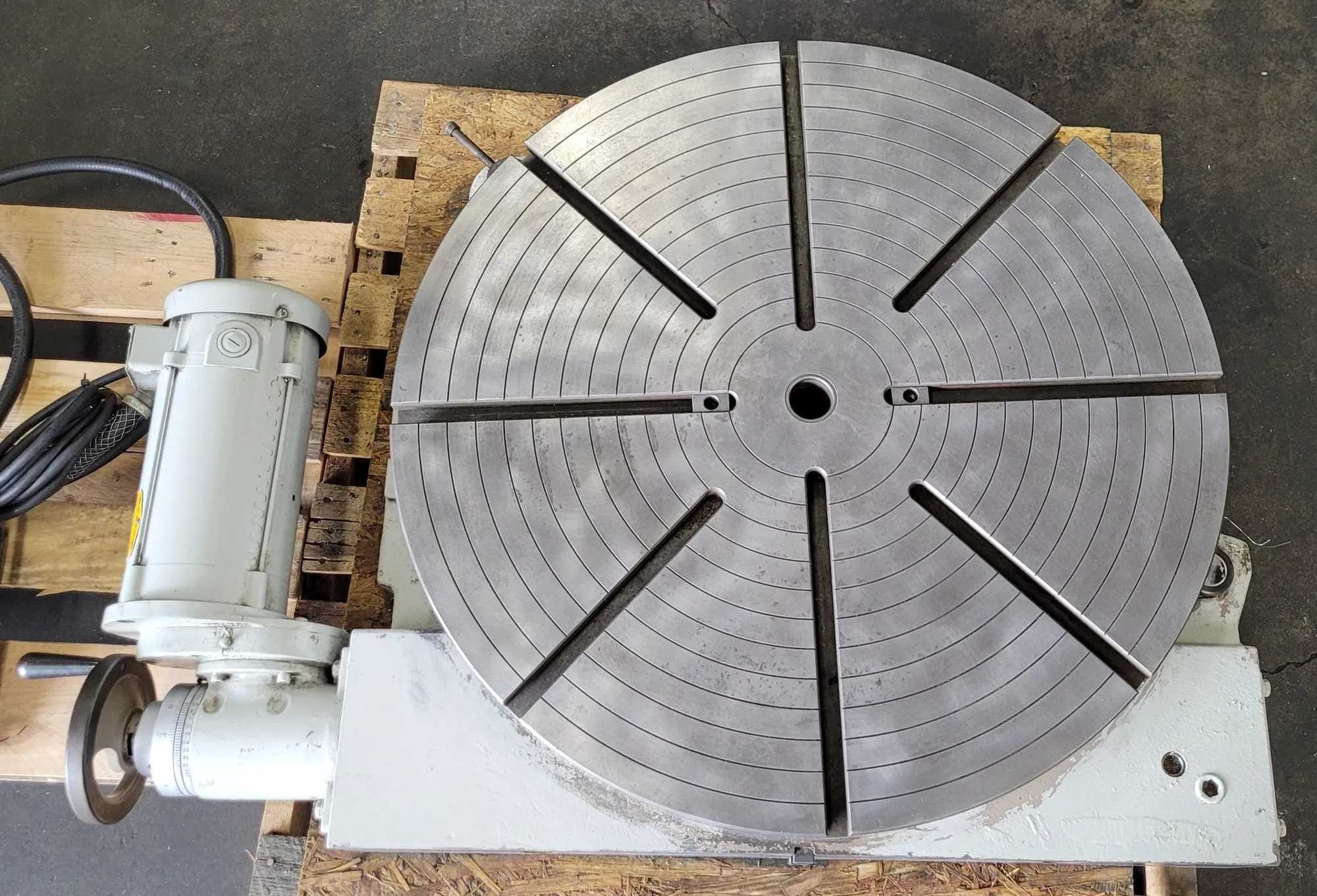 TROYKE 30" POWER ROTARY TABLE - MODEL U-30-P FOR PRECISION MACHINING - MACHINING TOOLING & PARTS