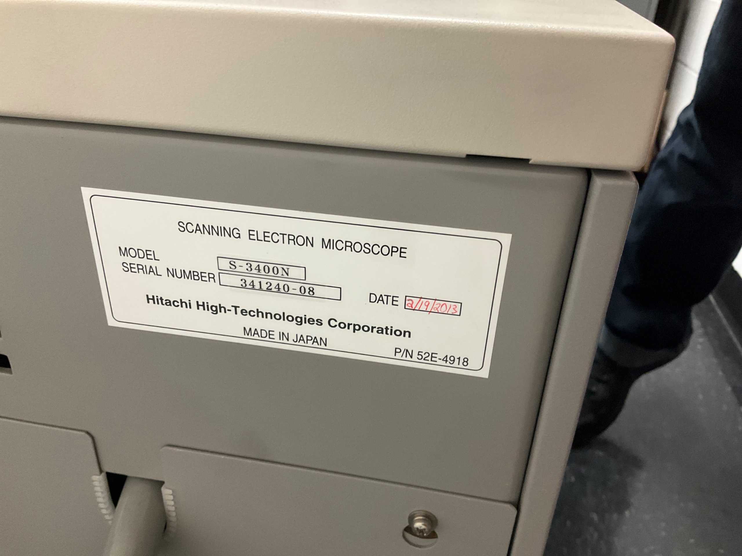 2013 HITACHI S-3400N SCANNING ELECTRON MICROSCOPE - LAB & SCIENTIFIC