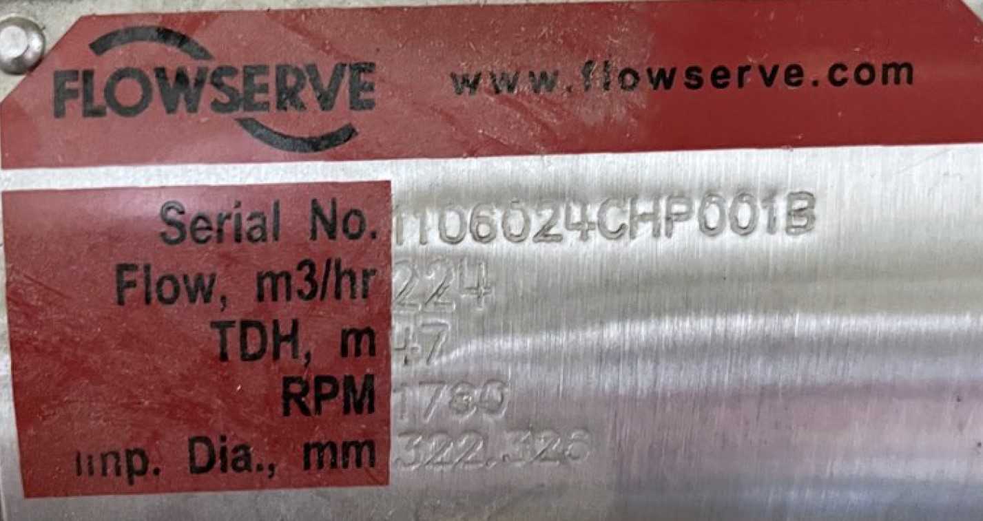 2013 FLOWSERVE DURCO MARK 3 CENTRIFUGAL PUMP - CENTRIFUGAL PUMP