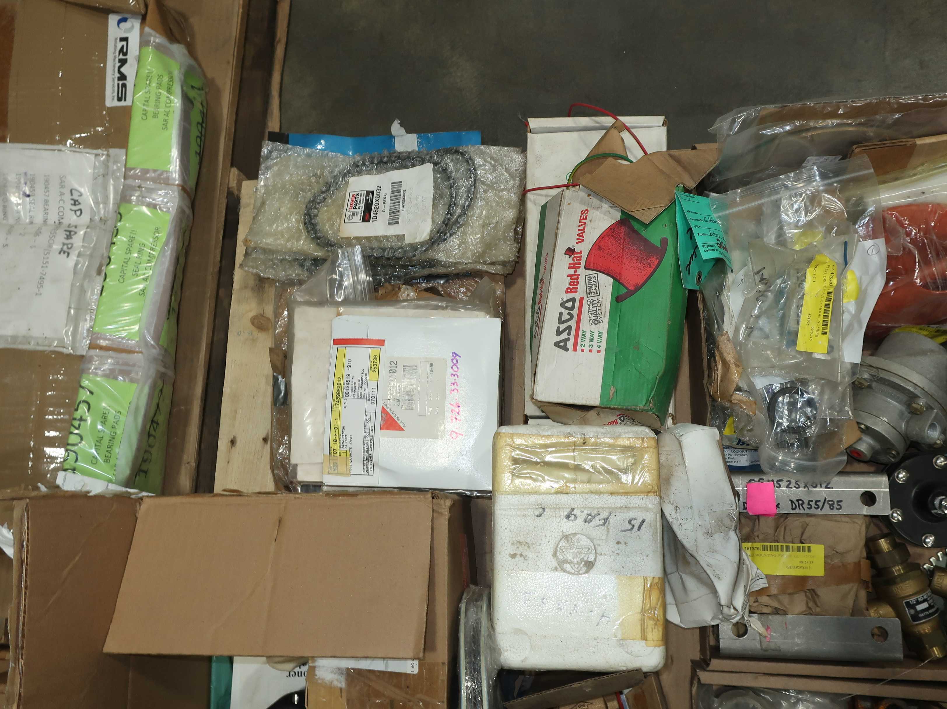 3 PALLETS OF ASSORTED VALVE AND REPLACEMENT PARTS - VALVE PARTS & ACCESSORIES
