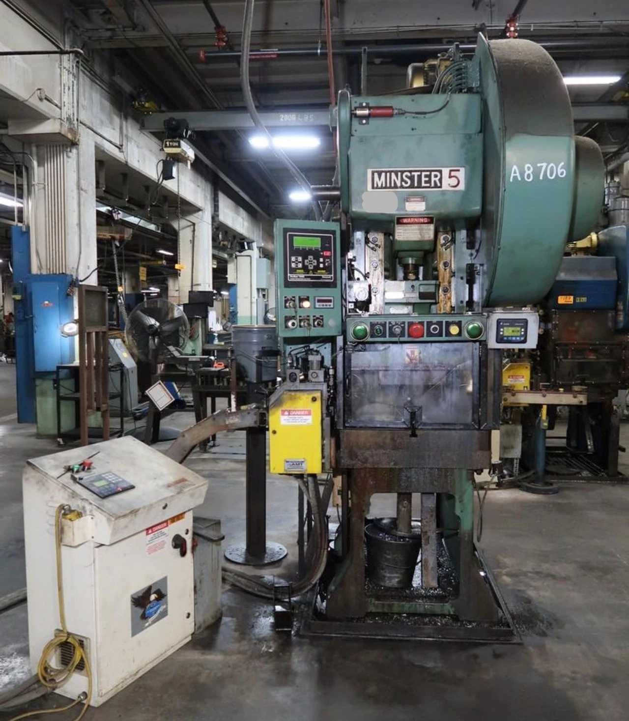 1994 MINSTER 59S GAP-FRAME PRESS, 45T, 120 SPM, 3" STROKE, 15.75" SH, 28"X18" BED - MECHANICAL PRESSES