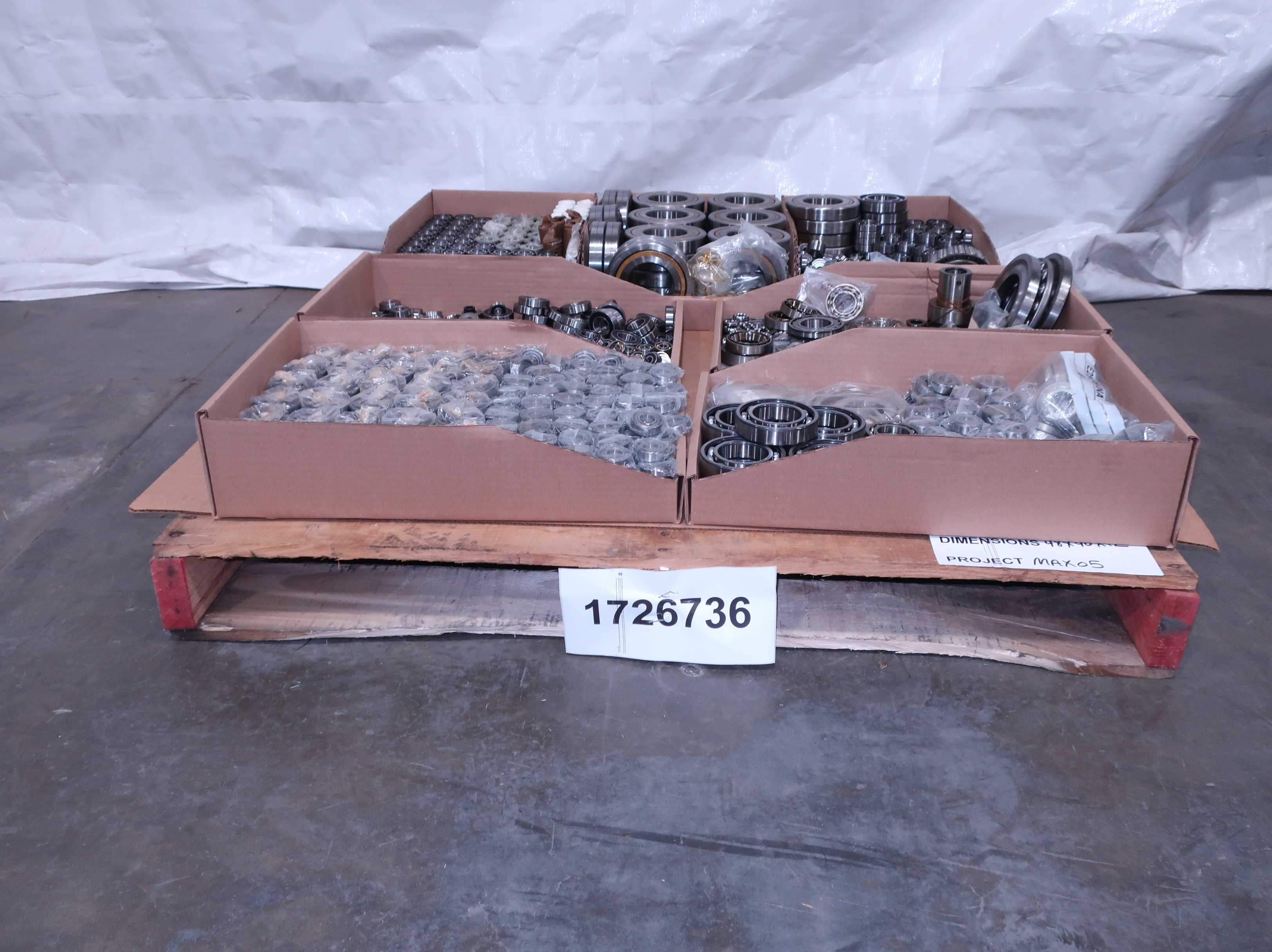 SKU 1726736 - PALLET OF ASSORTED BEARINGS, ROLLER BEARINGS, BALL BEARINGS