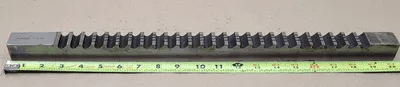 DUMONT KEYSEATER BROACH, 1” WIDTH, 1-1/4” HEIGHT, 5/8" PITCH, 20.25” OAL, HS - MACHINE TOOLING