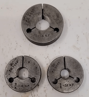 TAFT PIERCE THREAD RING GAUGES VARIOUS SIZES – SET OF 3 - MACHINE TOOLING