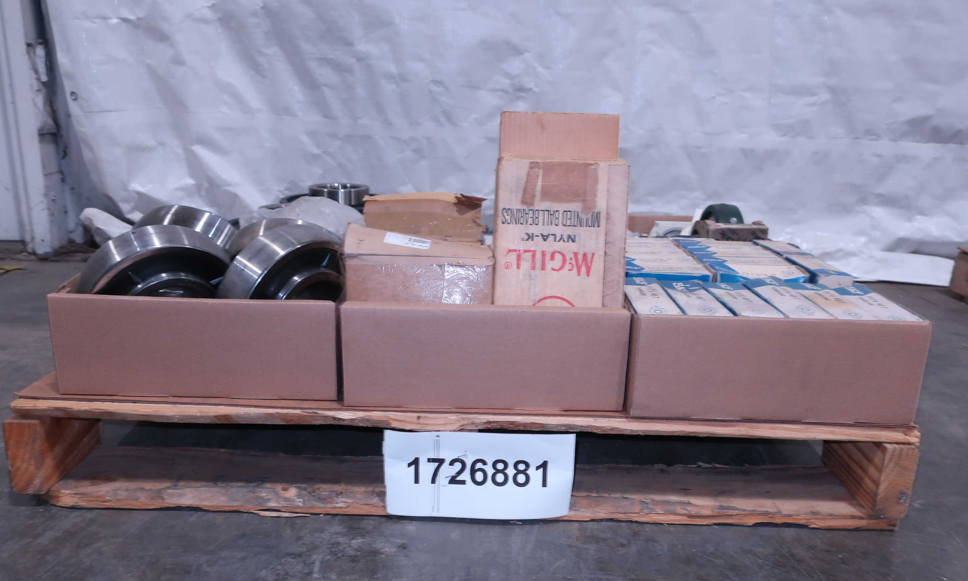 SKU 1726881 - PALLET OF ASSORTED MOUNTED BEARINGS,  SKF, ASAHI, INA, TIMKEN, DODGE, MCGILL, NTN - BEARINGS