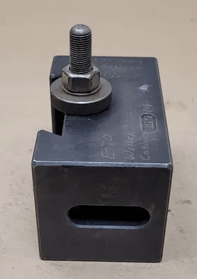 ALORIS DA 55Q MORSE TAPER HOLDER, #5 MORSE TAPER SIZE, H: 3-3/8”, W: 3-1/8”, L: 5-1/2” - MACHINE TOOLING
