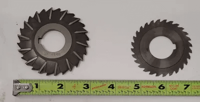 ASSORTED SIDE MILLING CUTTERS (24 PCS) - 18X 3"X.148, 6X 2.5"X.04" - MACHINE TOOLING