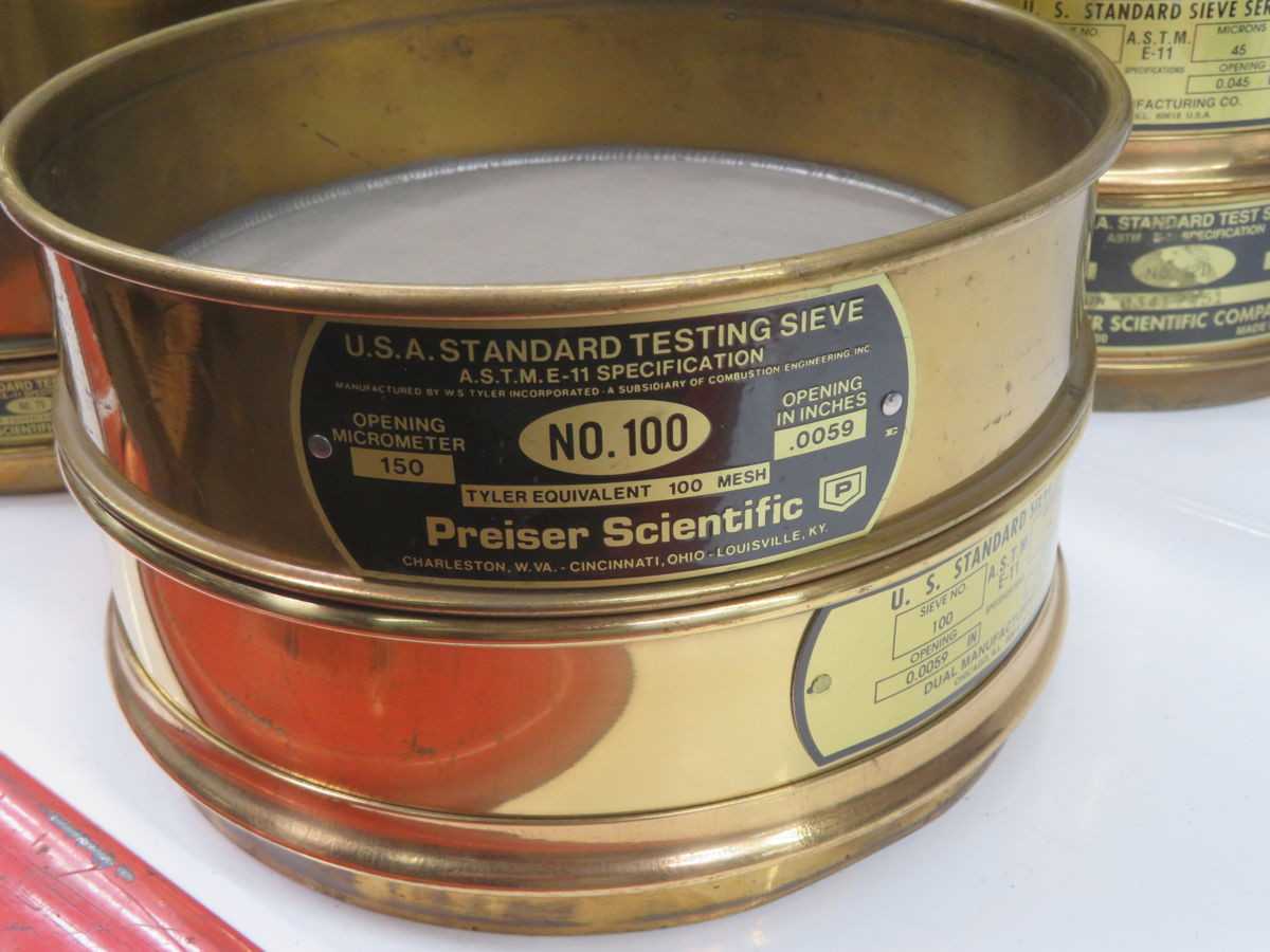 Lot Of 29 U.S. Standard 105 Testing Sieves For Accurate Material Analysis - LAB & SCIENTIFIC