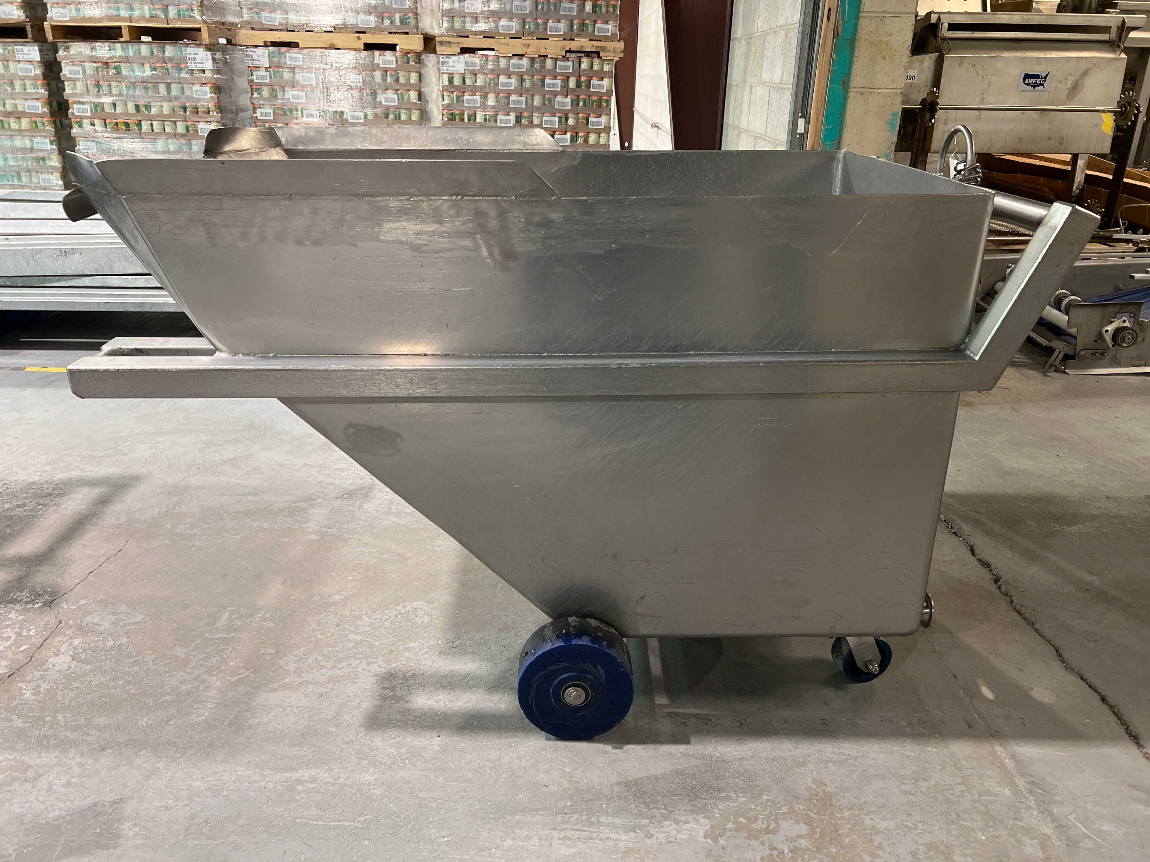 Stainless Steel Dump Cart Hopper - ROLLING CARTS