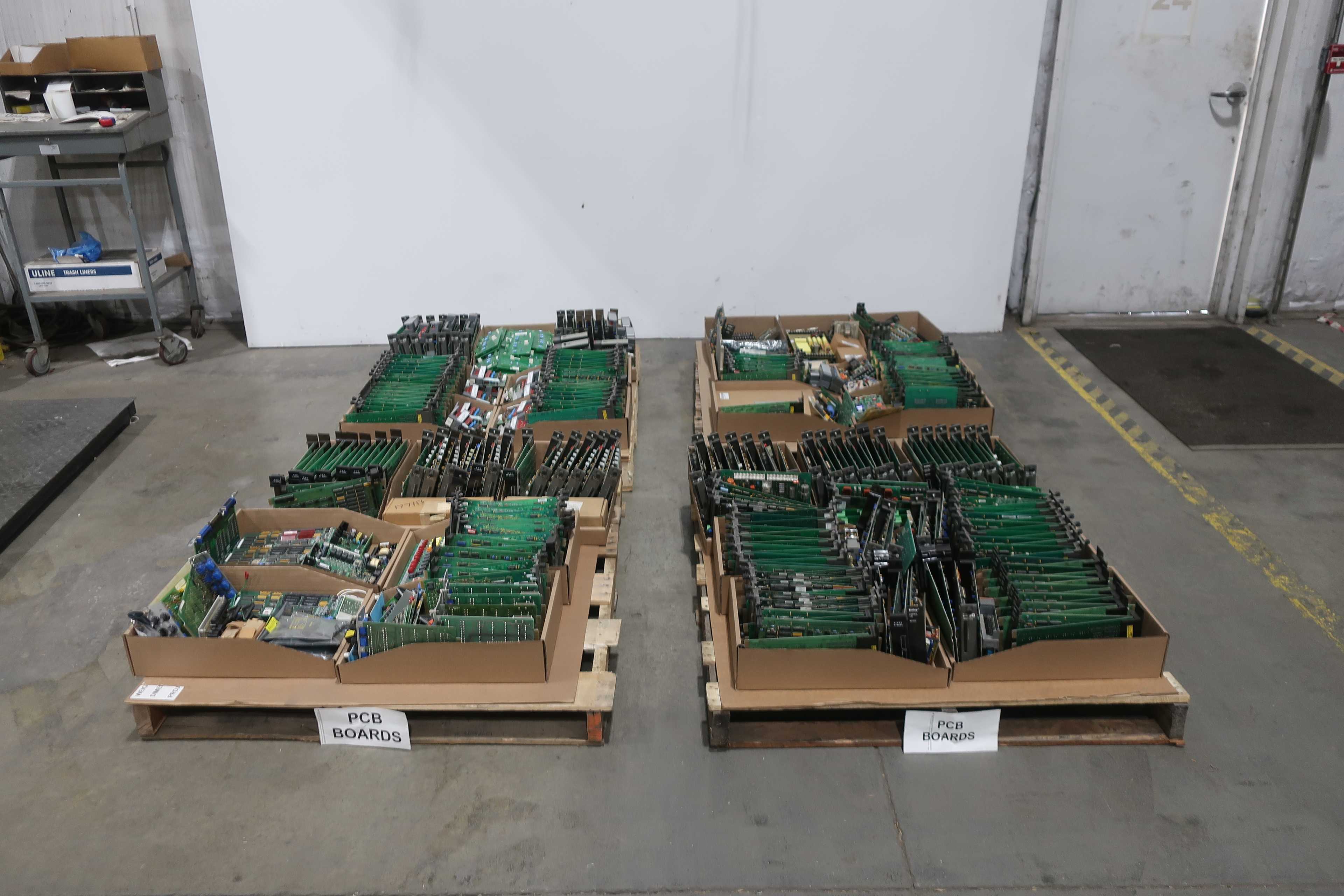 SKU 1741351 - 4 PALLETS OF ASSORTED PCB BOARDS - PCB CIRCUIT BOARDS
